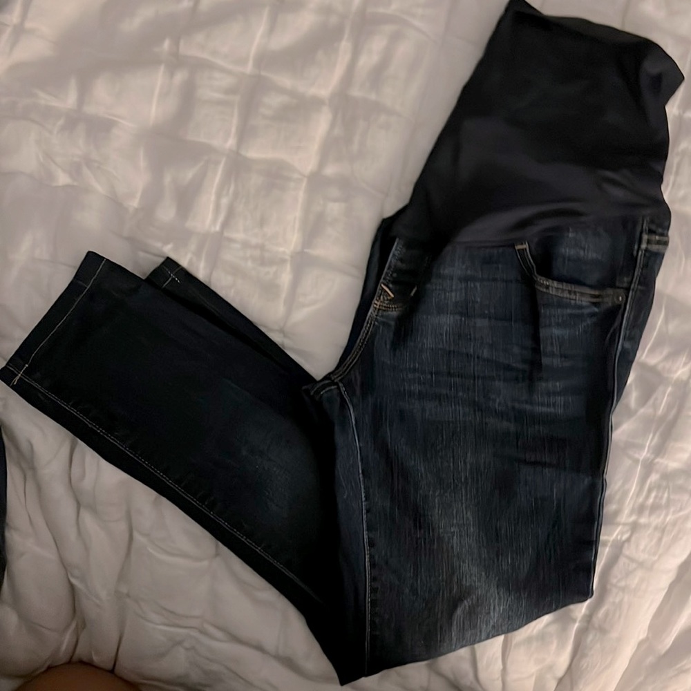 Old Navy Maternity Dark Jeans- worn ONCE!